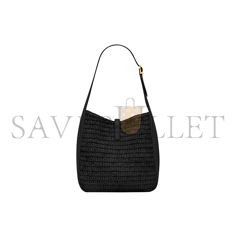 y*l le 5 À 7 S*pple small in raffia and leather 823812gaae01000 (23*22*8.5cm)